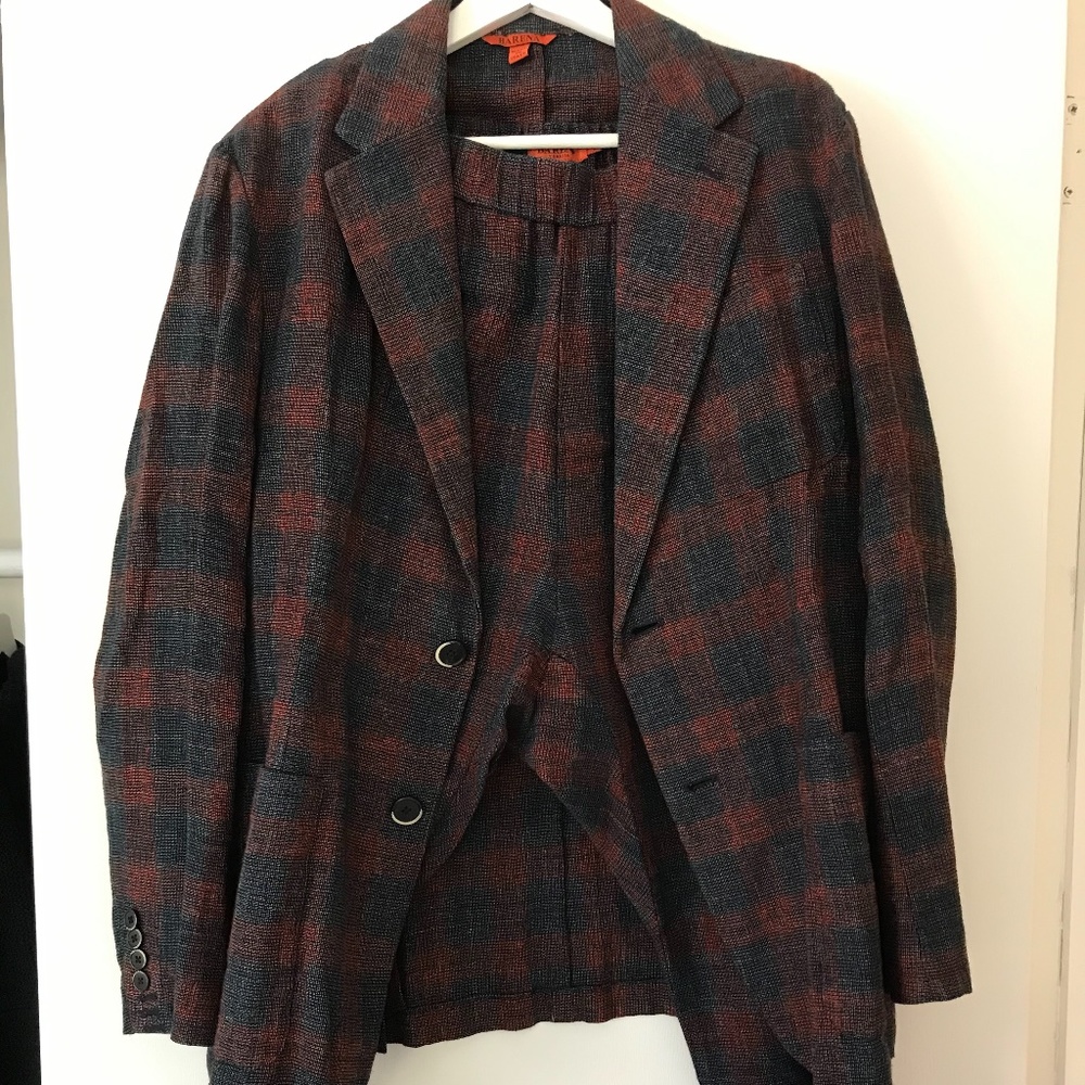 Barena Plaid Linen Suit IT50
